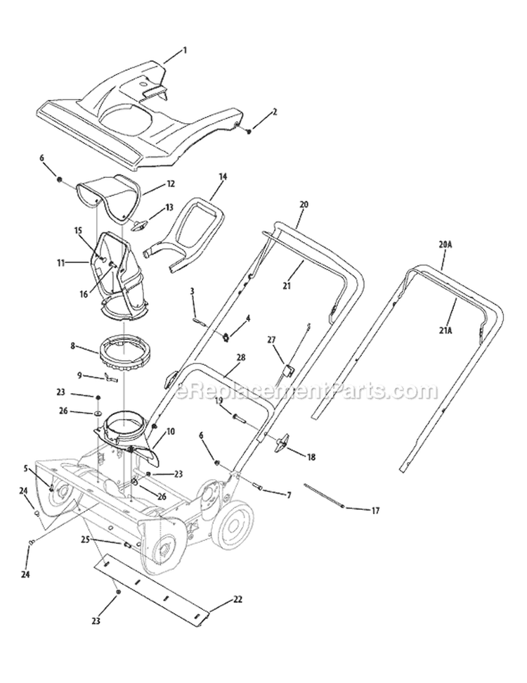 Page C Diagram and Parts List for 31AM2N1B700 2008 Yard Machines Snow Blower